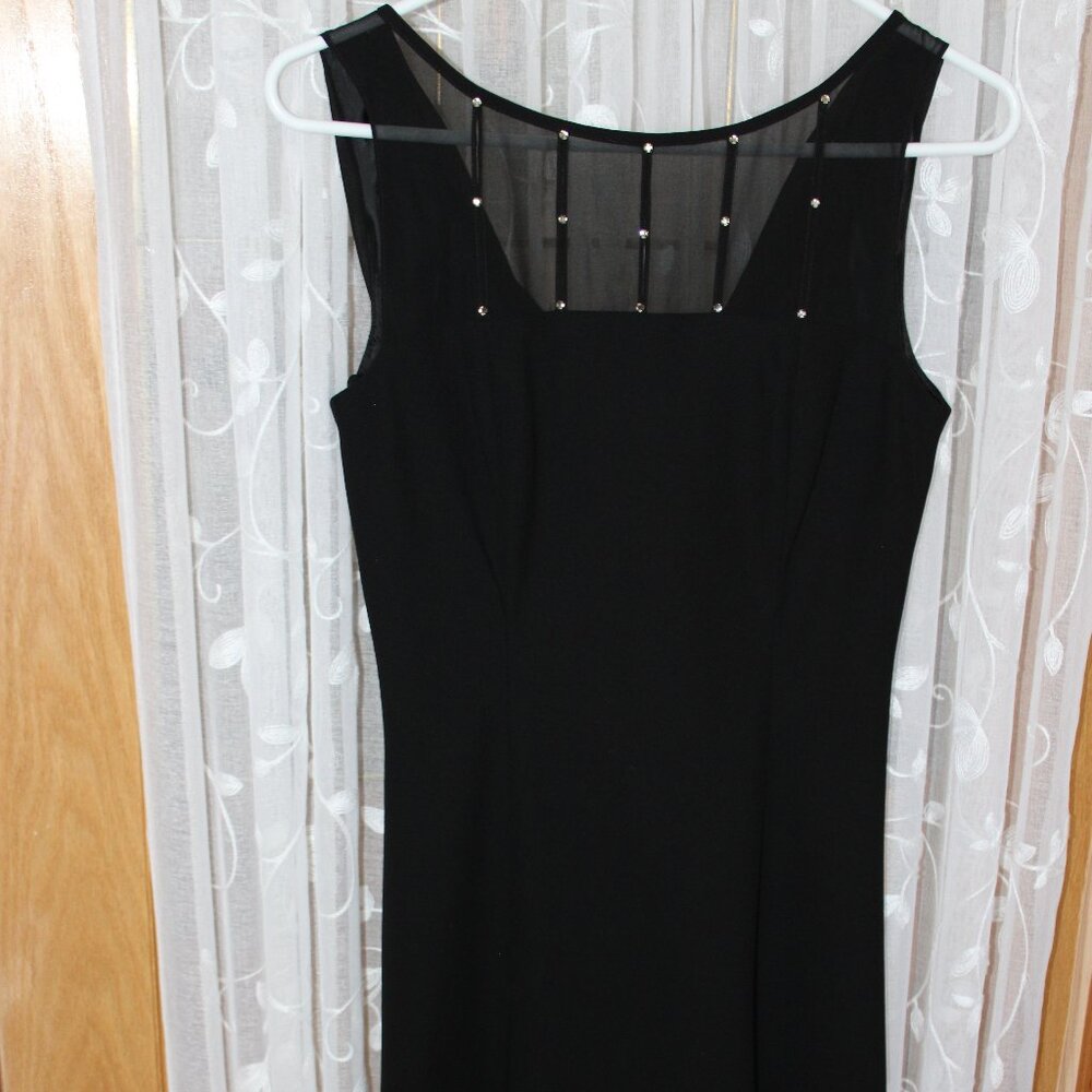 Ivan Picone Women Midi Black Dress SZ 4 Sleeveless Slip-on Flare
